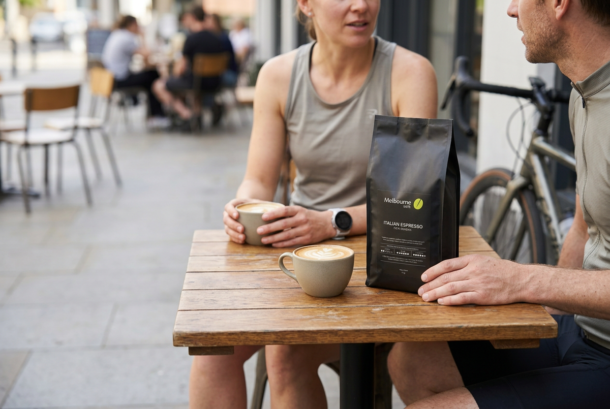 Propuesta para el slide: café Melbourne como parte de una vida activa y compartida